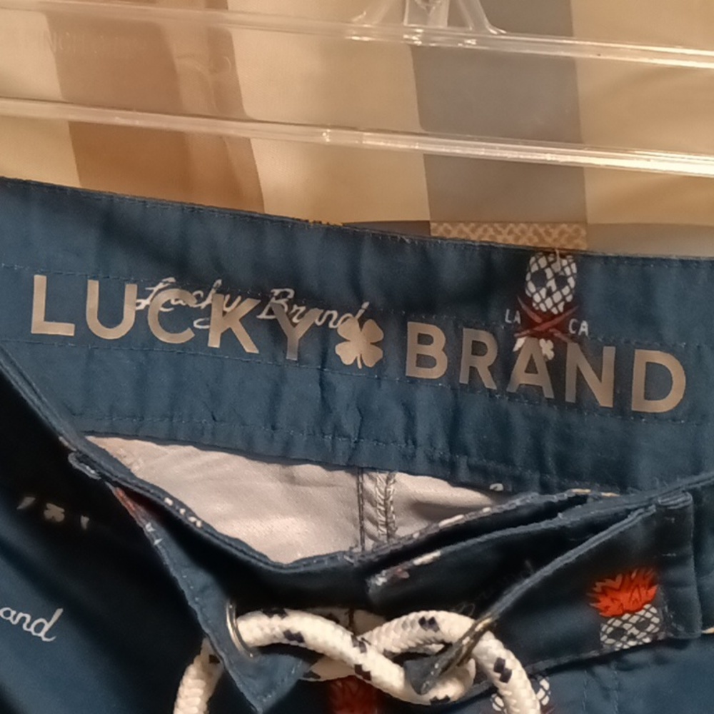 FINAL PRICE LUCKY BRAND blue/green multi-colored boy's shorts/trunks Size 12